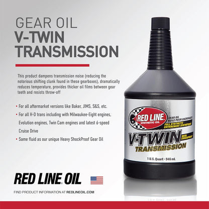 42804 Full Synthetic Gear Oil, V-Twin Transmission Oil with Shockproof - 1 Quart