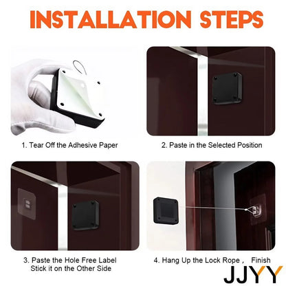 STONEGO No-Punch Automatic Closers Door and Window Sliding with Steel Drawstring Screen Door Automatic Door Closing Closers