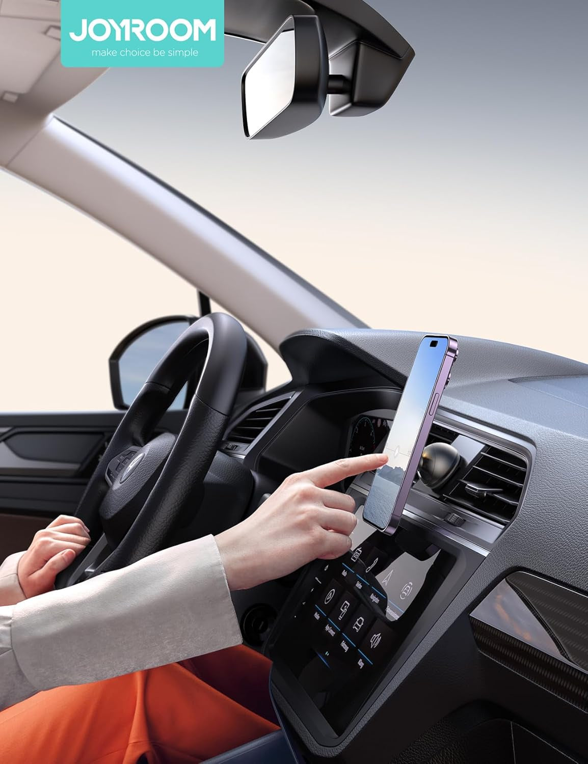 for Magsafe Car Mount, All-Metal Magnetic Phone Holder for Car, [Stronger Magnet] Car Magnet Phone Mount for Dash, Fit for Iphone 16 15 14 13 12