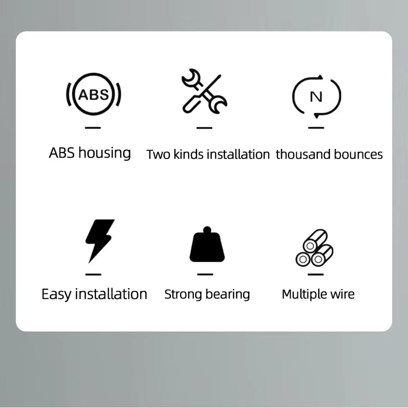Automatic Drawstring Door Closer, Sliding Door, Office, Bathroom, Bedroom, Household, Simple Silent and Non Punching Door Closer
