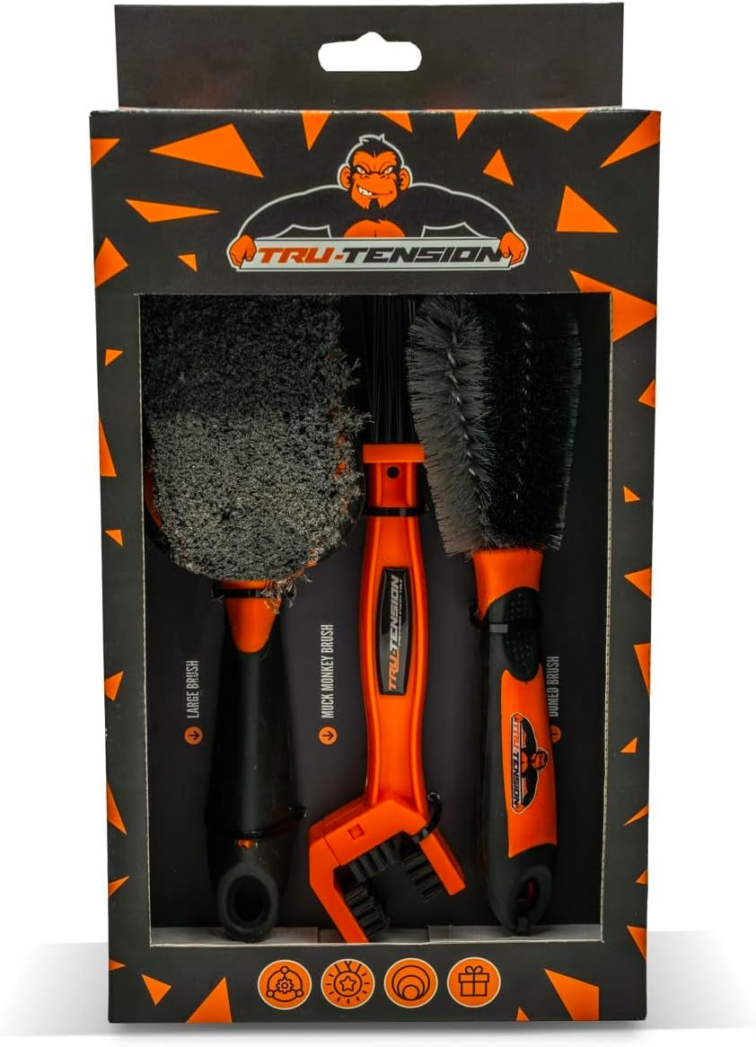 | Premium Bicycle Brush Kit | Suitable for All Road, Mountain & Race Bikes | Bicycle Tools & Accessories | 3 Piece Bicycle Kit