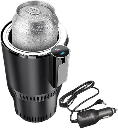 2-In-1 Car Cup Warmer Cooler, Smart Car Cup Mug Holder Auto Car Cooling and Heating Cup Holder Car Tumbler Holder Practical Car Refrigerator Cooler Insulation Drink Cooler Cup (Black)