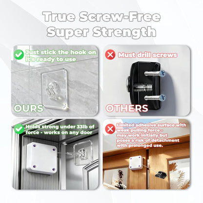 SHIMIDO Ferme-Porte Automatique Rétractable, Installation Sans Outil, Puissance 1.5kg, Universel et Fiable