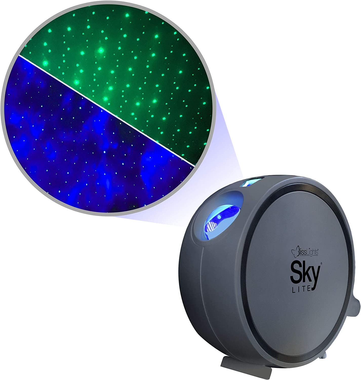 Sky Lite - LED Laser Star Projector, Galaxy Lighting, Nebula Lamp for Gaming Room, Home Theater, Bedroom Night Light (Green Stars)