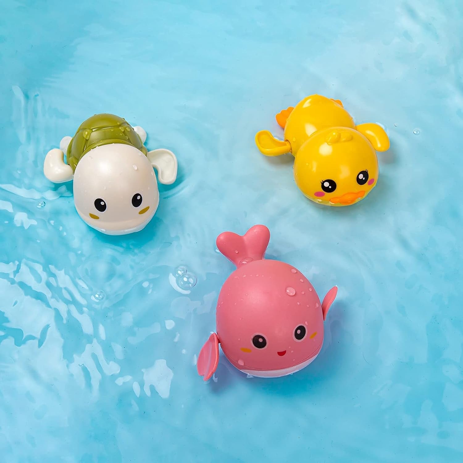 Bath Toys, 6 Pack Baby Bath Toys for Toddlers 1-3, Floating Wind-Up Toys Swimming Pool Games Water Play Set Gift for Bathtub Shower Beach Infant Toddlers Kids Boys Girls Ages 4-8 Years Old