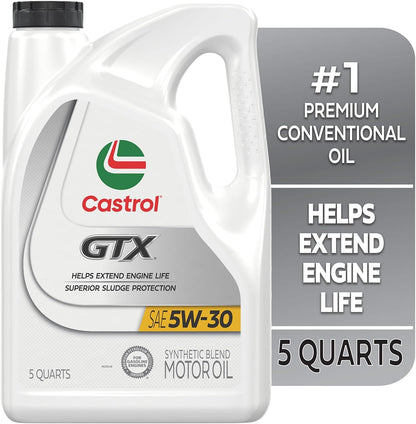 GTX 5W-30 Synthetic Blend Motor Oil, 5 Quarts
