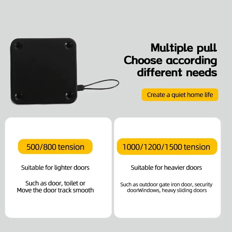 Automatic Drawstring Door Closer, Sliding Door, Office, Bathroom, Bedroom, Household, Simple Silent and Non Punching Door Closer