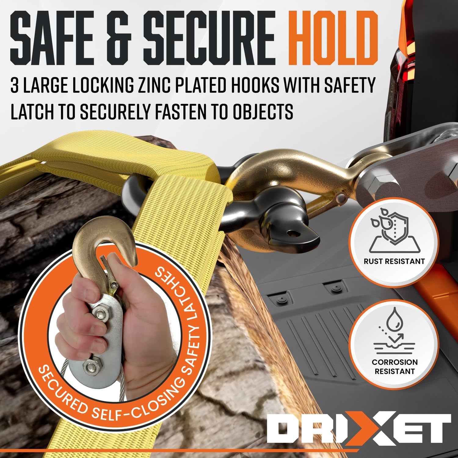 Come along Winch Heavy Duty - 4 Ton Power Puller Hand Winch with Cable and Pulley - Come along Tool - Power Cable Puller with Dual Gears Ratchet System for Easy Hand Pulling (3 Hooks)-