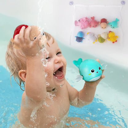 Bath Toys, 6 Pack Baby Bath Toys for Toddlers 1-3, Floating Wind-Up Toys Swimming Pool Games Water Play Set Gift for Bathtub Shower Beach Infant Toddlers Kids Boys Girls Ages 4-8 Years Old